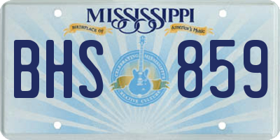 MS license plate BHS859