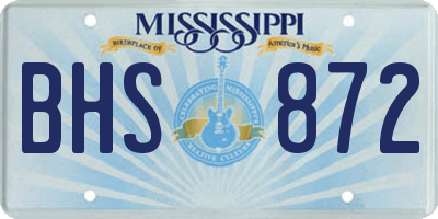 MS license plate BHS872