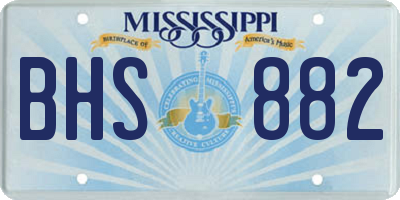 MS license plate BHS882