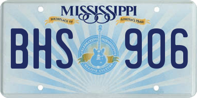 MS license plate BHS906