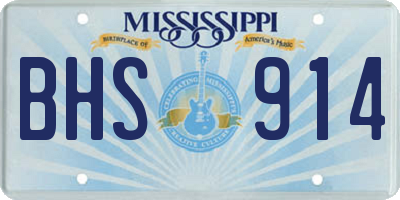 MS license plate BHS914