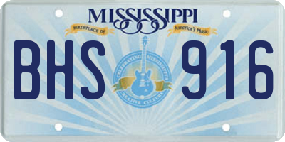 MS license plate BHS916