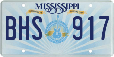 MS license plate BHS917