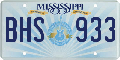 MS license plate BHS933