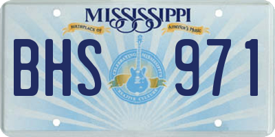 MS license plate BHS971