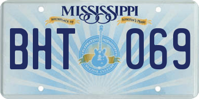 MS license plate BHT069