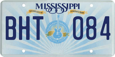 MS license plate BHT084