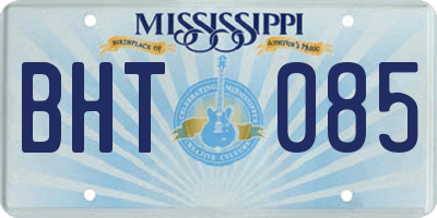 MS license plate BHT085