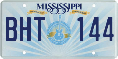 MS license plate BHT144