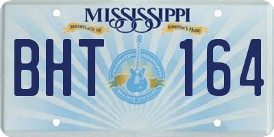 MS license plate BHT164