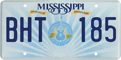 MS license plate BHT185