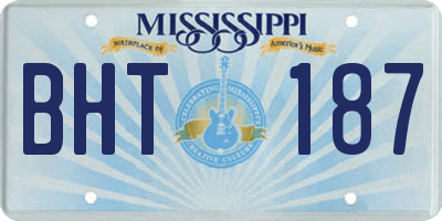 MS license plate BHT187