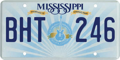 MS license plate BHT246