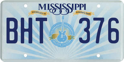 MS license plate BHT376