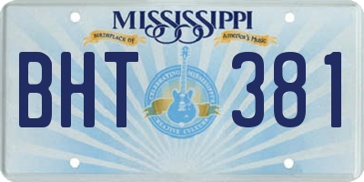 MS license plate BHT381