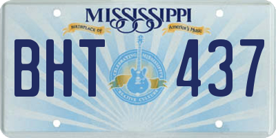 MS license plate BHT437