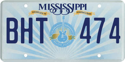 MS license plate BHT474
