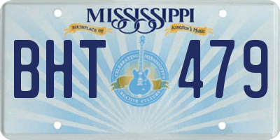 MS license plate BHT479