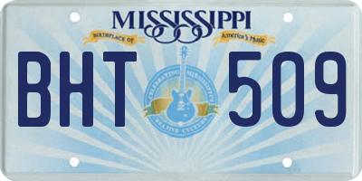 MS license plate BHT509