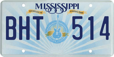 MS license plate BHT514