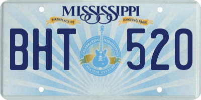 MS license plate BHT520