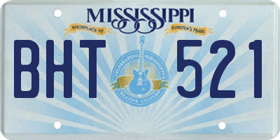 MS license plate BHT521