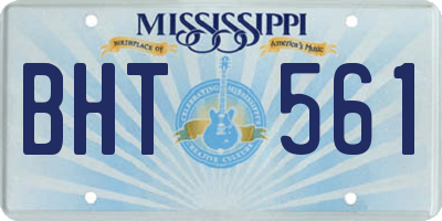 MS license plate BHT561