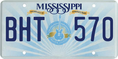 MS license plate BHT570