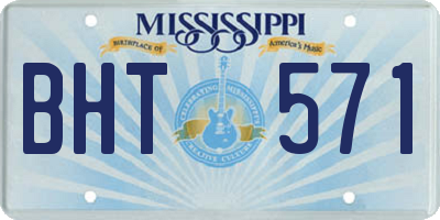 MS license plate BHT571