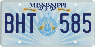 MS license plate BHT585