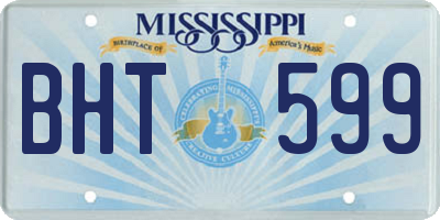 MS license plate BHT599