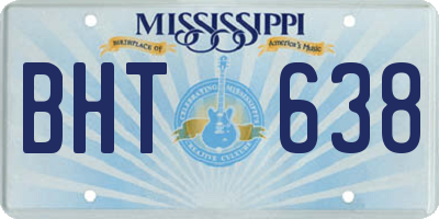 MS license plate BHT638