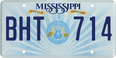 MS license plate BHT714