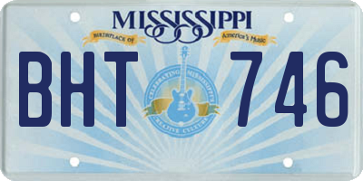 MS license plate BHT746