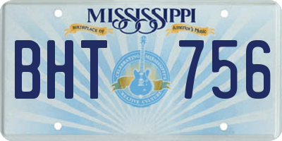 MS license plate BHT756