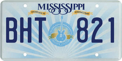 MS license plate BHT821
