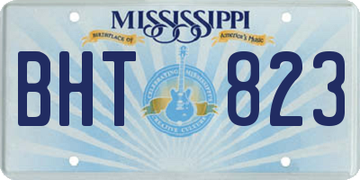 MS license plate BHT823