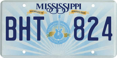 MS license plate BHT824