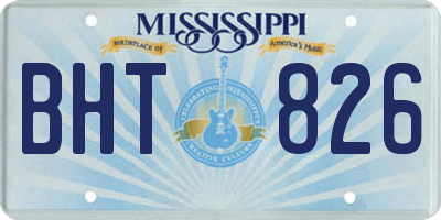MS license plate BHT826