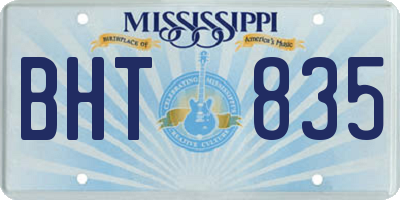 MS license plate BHT835