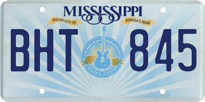 MS license plate BHT845
