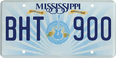 MS license plate BHT900