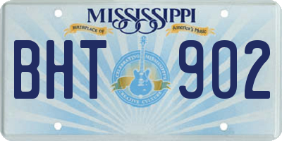 MS license plate BHT902
