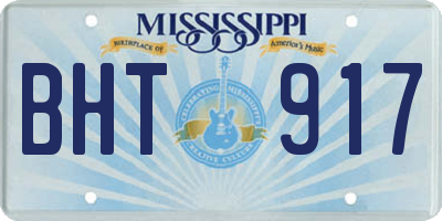 MS license plate BHT917