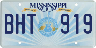 MS license plate BHT919