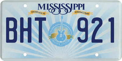 MS license plate BHT921