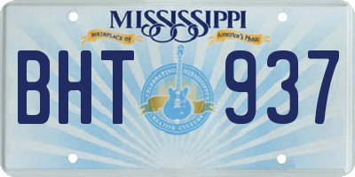 MS license plate BHT937