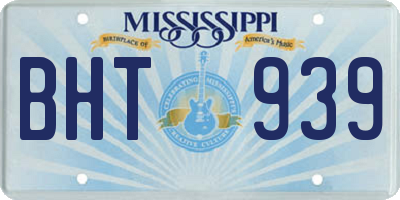 MS license plate BHT939