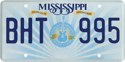 MS license plate BHT995