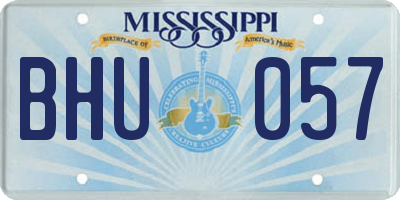 MS license plate BHU057